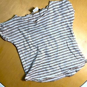 Telegraph Ave cross back striped tee shirt